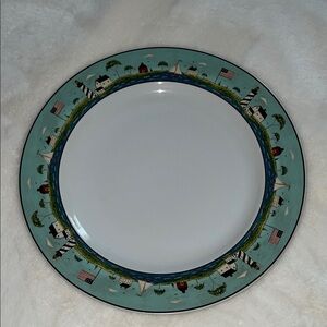 Sakura Warren Kimble “Coastal Breeze” large round serving platter